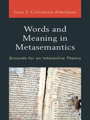 cover image of Words and Meaning in Metasemantics